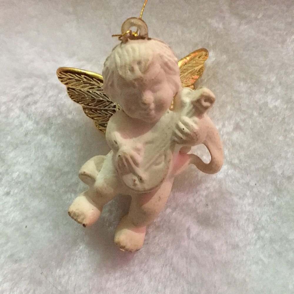 Gold and Cream Angel Ornament